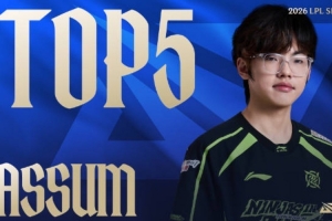 LPL第二赛段W1D3每日TOP5：Assum灵巧微步，莲花绽放斩双敌 配图