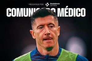 将缺战对马竞次回合!巴萨官方:莱万左眼眶内侧骨折 配图