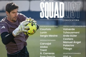 皇马公布本轮西甲名单:姆巴佩、卡马文加缺席,罗德里戈回归 配图