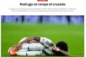 确定无缘世界杯!阿斯:罗德里戈十字韧带撕裂,预计伤缺7个月 配图