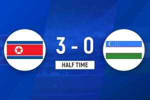 半场-朝鲜女足3-0乌兹别克斯坦女足 明有成戴帽+精彩凌空抽射破门 配图