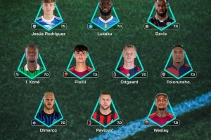 意甲第27轮最佳阵:迪马尔科、帕夫洛维奇、卢卡库、皮西利入选 配图