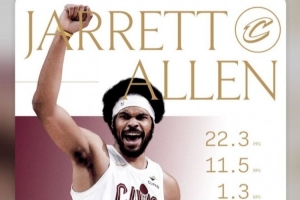 贾勒特·阿伦二月场均22.3分11.5板&命中率74% 米切尔：月最佳 配图