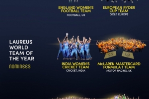 2026年劳伦斯最佳团队候选:英格兰女足、巴黎圣日耳曼在列 配图