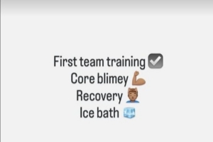 15岁小将JJ·加布里埃尔更新社媒,纪念自己随曼联一线队训练 配图