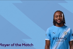 打进全场唯一进球！塞梅尼奥当选利兹联0-1曼城的全场最佳球员 配图