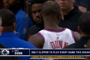 铁人！克里斯·邓恩是快船本赛季唯一全勤球员 新秀赛季出战78场 配图