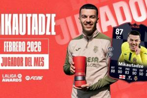 西甲二月各奖项揭晓，米卡乌塔泽当选月度最佳球员 配图