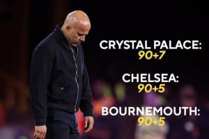 【被绝杀最多纪录】利物浦本赛季英超已5次在90分钟后丢球而失利 配图