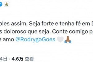 米利唐鼓励罗德里戈:我与你同在,这一切无论多么痛苦终将过去 配图