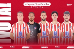 马竞2月最佳球员候选:瑟尔洛特、奥布拉克、汉茨科、鲁杰里在列 配图