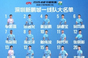 深圳新鹏城2026赛季一线队大名单 配图