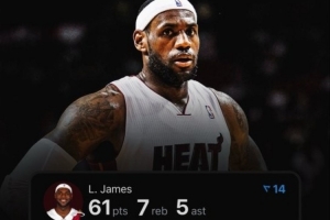 12年了!2014年的今天:詹姆斯VS山猫砍下生涯单场最高的61分 配图