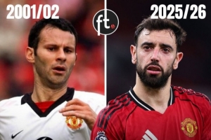 B费单赛季英超客场助攻9次，超越吉格斯创造曼联队史纪录 配图