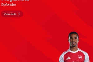 14次解围,英超官方:加布里埃尔当选阿森纳1-0布莱顿全场最佳 配图