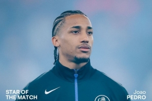 帽子戏法！若昂·佩德罗当选对阵维拉一役切尔西队内最佳球员 配图