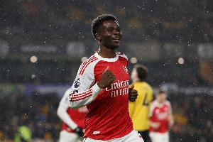 萨卡:不知道球怎么进的,但进球就是进球,我们收下了! 配图