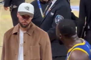 追梦：人们说库里盯着我看是受够我了 实际上是你们受够我了 配图