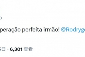 罗纳尔迪尼奥社媒祝福罗德里戈：祝你早日康复，兄弟 配图