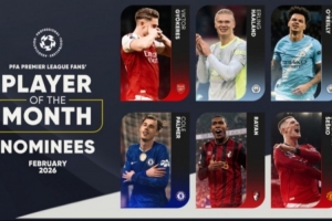 PFA英超2月最佳候选:约克雷斯、哈兰德、帕尔默、舍什科在列 配图