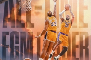 贾巴尔的历史得分纪录曾被詹姆斯打破 而今历史进球数纪录也被破 配图