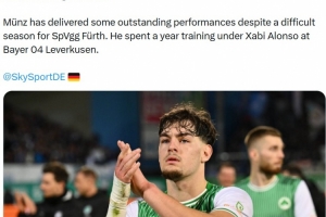 德天空：菲尔特20岁中卫明茨计划今夏转会，多支德甲球队有意 配图