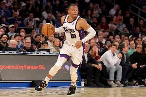 打得很兴奋!威少半场12中6拿下两队最高14分外加1板4助1断 配图