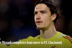 利物浦官方：22岁门将莫洛泽克租借加盟辛辛那提，租期至赛季结束 配图