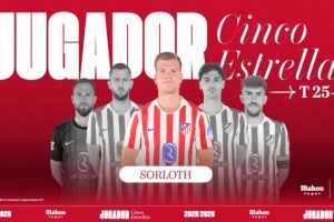 7场5球，官方：30岁挪威前锋瑟尔洛特当选马竞2月队内最佳球员 配图