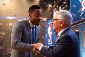 哈登晒AI视频：22岁进总决 在火箭差一步夺冠 把进攻体系带到骑士 配图