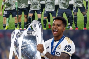 加油，罗德里戈！皇马球员赛前合影身披特制球衣支持罗德里戈 配图