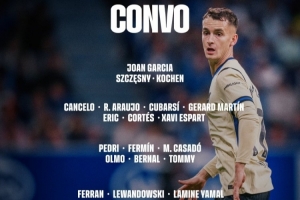 巴萨西甲客战毕巴大名单：佩德里领衔 小将科尔特斯入选 配图