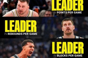 NBA本赛季场均得分&篮板&助攻&盖帽&命中率第一都是欧洲球员 配图