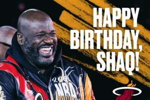 54岁！迈阿密热火社媒祝福奥尼尔生日快乐！ 配图