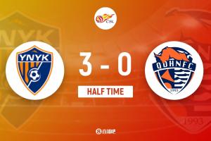 半场-侯永永破门克莱伯、弋腾建功 云南玉昆暂3-0青岛海牛 配图