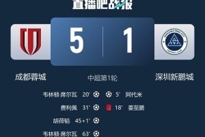 媒体人：采取高强度打法的蓉城，如何做好健康管理将是争冠关键 配图