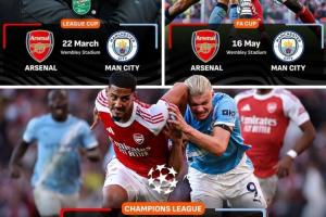 会成真吗？阿森纳和曼城本赛季可能在3项杯赛决赛中相遇 配图
