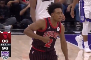 拦不住了！塞克斯顿追身三分再进 本场个人第7记三分&生涯新高！ 配图