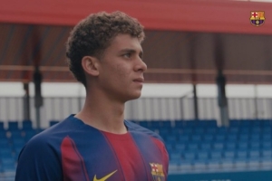 梦幻首秀！巴萨新援哈姆扎首战破门+造点，助青年A队拿到平局 配图