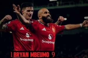 曼联官方晒本赛季英超队内射手榜：姆伯莫9球居首，舍什科8球次席 配图