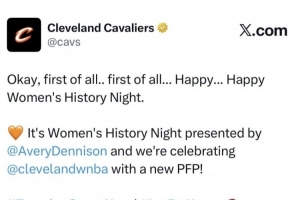 骑士官推宣传妇女之夜 文案引用詹姆斯祝珍妮妇女节快乐名言 配图