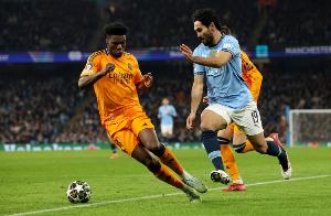 曼城在欧冠5次战胜皇马,仅次于拜仁的8胜和尤文的7胜 配图