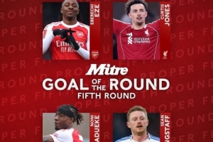 足总杯第五轮最佳进球候选:埃泽、马杜埃凯、朗斯塔夫、琼斯入围 配图