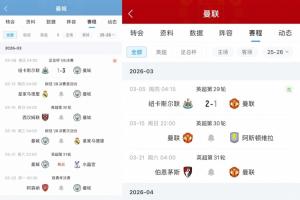 反差！曼联3-4月仅剩5场比赛+真空期23天，曼城4线8战魔鬼赛程 配图