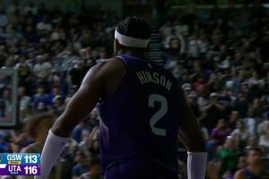 不想在爵士混了？辛森干拔三分命中 率爵士领先勇士3分 配图