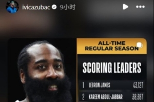 好兄弟！祖巴茨ins快拍祝贺哈登29000分里程碑 配图