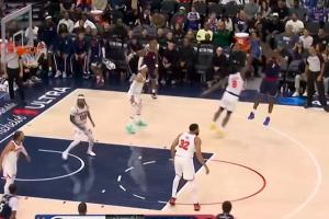 伦纳德晃动点飞OG中距离命中！半场拿下21分 个人连续42场20+！ 配图