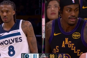 火药味！海兰德和范德比尔特发生身体纠缠 后者被吹技犯 配图