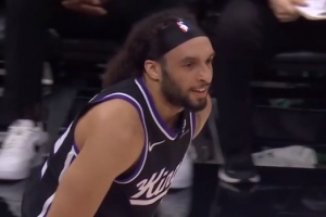 给替补席打嗨了！德文·卡特撤步三分还在进 单节砍下第20分！ 配图