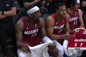 三节62分！阿德巴约破詹姆斯61分热火队史纪录！比肩科比纪录！ 配图